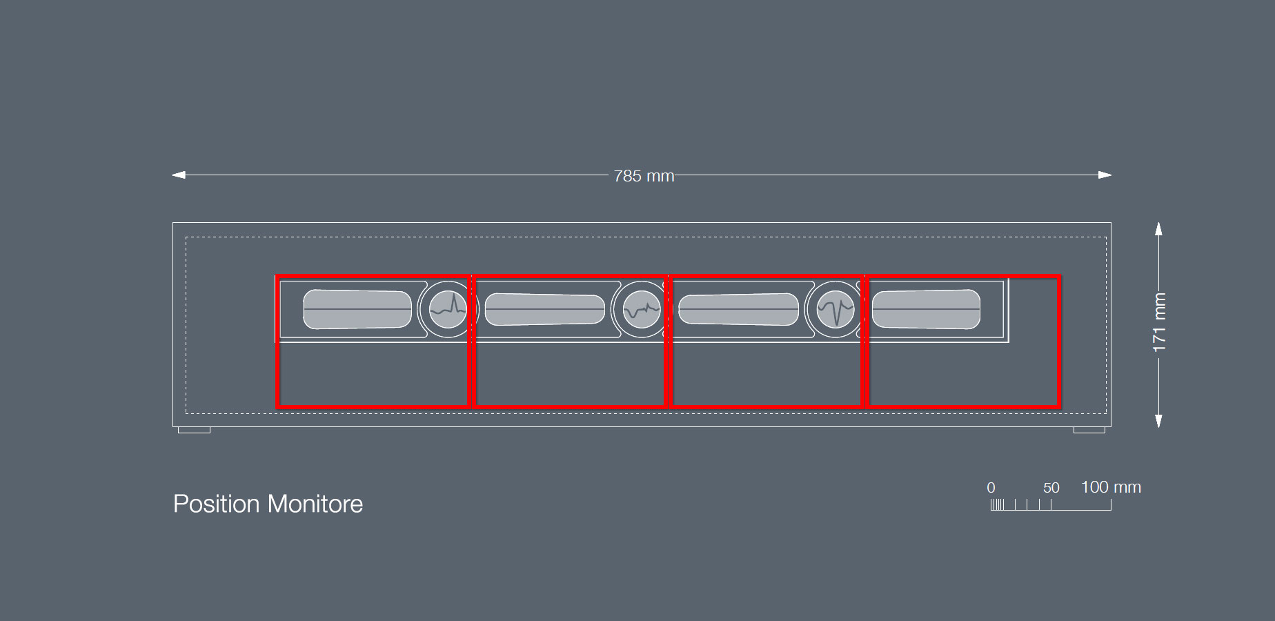 Anordnung der Monitore